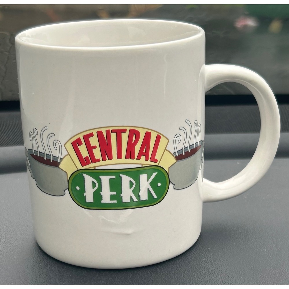 Friends Central Perk Coffee Mug Modern Gourmet Foods White Stoneware TV Show Cup